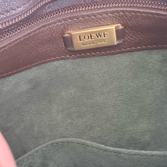 Loewe Brown and Green Leather Bag - Picture 6 of 11